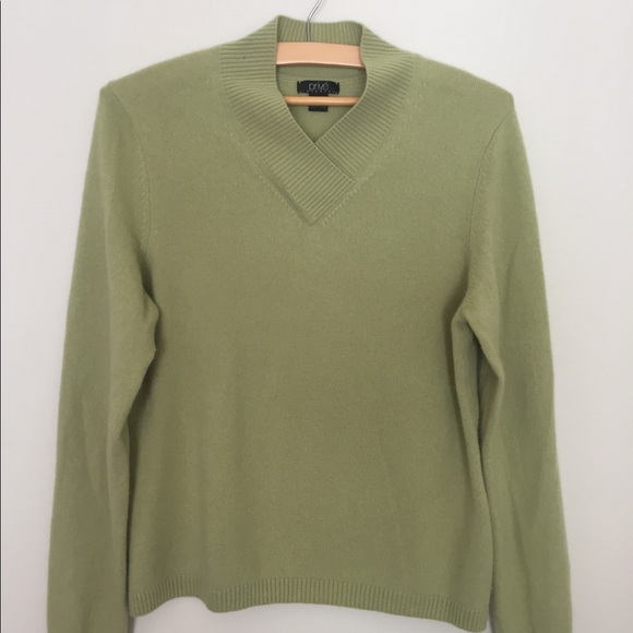 Privé 100% Cashmere sweater size large green - Picture 1 of 5